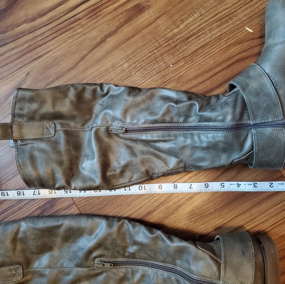 Taupe Tan High Knee Boots - Picture 8 of 8